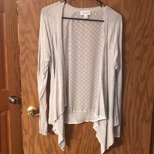 Gray polka dot back cardigan